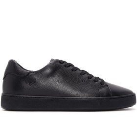 Resim Derimod Erkek Siyah Bağcıklı Deri Sneaker,Kışlık Spor Ayakkabı 25WFD640618 