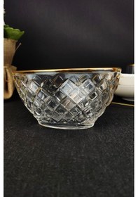 Resim Digithome Cam Gondol Şekerlik Ve Sunumluk Gold Yaldızlı Oval 14,5 Cm Sk.gnd.001 