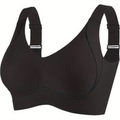 Resim 1/2/4 Adet Kadınlar İçin Dikişsiz Kablosuz Sütyen - Rahat, İnce Tasarım, Tam Kapsama, Sarkanlığı Önleyen, Siyah/Bej/Nude Renkler, Lifli Nylon Kumaş, Elde Yıkama, Pürüzsüz Kesim, Yüksek Destek, Push-Up Olmayan 3D Göğüs, Şık Yaka Stili 