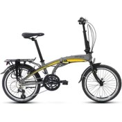 Resim Carraro Flexı 116 V Katlanır Bisiklet 320H V 20 Jant 16 Vites Mat Kül Gri Siyah Sarı 