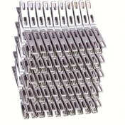 Resim 100 adet Paslanmaz Çelik Giysi Tokası - Ağır Hizmet Tipi Kaymaz Rüzgar Geçirmez Metal Tokalar, Çamaşır, İç Çamaşırı, Çoraplar için - Dayanıklı Paslanmaz Dış Mekan/İç Mekan Kullanımı, Sert Tutuşlu Giysi Tokaları, Çamaşır Aksesuarları | Modern Giysi Tokaları | Sağlam Yapı, Çamaşır Aksesuarları, Giysi Tokaları, Giysi Tokaları 
