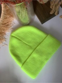 Resim Neon Yeşil Bere Neon Yeşil 