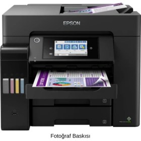Resim Epson Ecotank L6570 Wi-Fi + Tarayıcı + Fotokopi + Faks Renkli Çok Fonksiyonlu Tanklı Mürekkep Püskürtmeli Yazıcı + 2 Paket A4 Hediye 