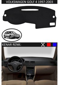 Resim Torpido Koruma Halısı Siyah Kenar Renk Siyah Volkswagen Golf 4 1997-2003 İle Uyumlu 