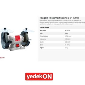 Resim Specco Zımpara Taş Motoru 150mm 180w-220v Sp2075 