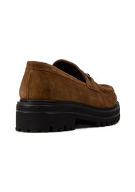 Resim Deery Kadın Hakiki Süet Taba Renkli Toka Detaylı Loafer - 02024ztbae01 Taba 