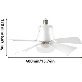 Resim Tavan Vantilatörü Işığı Işıklı Tavan Vantilatörleri 30w Işıklı Tavan Vantilatörü E27 Süngü Vantilatör Işığı Vidalı Tavan Vantilatörleri Işıkları 3 Hız 3 Renk Yatak Odası, Oturma Odası İçin Ampul Vantilatör 3 Renk 