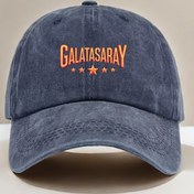 Resim Vintage Galatasaray Baskılı Beyzbol Şapkası - Ayarlanabilir Snapback, Siyah Mavi Renkli, Turuncu ve Beyaz Logolu, Erkekler ve Kadınlar için Unisex Açık Hava Şapkası, Spor Hayranları, Kamp ve Seyahat için Mükemmel Hediye, Kamp Şapkası 