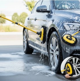 Resim COjans Teleskopik Saplı Kuru Islak Oto Yıkama Fırçası 