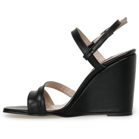 Resim Nine West MOEX 3FX Siyah Kadın Dolgu Topuk Sandalet 