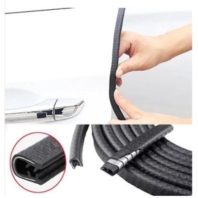 Resim Tiger Marketing Siyah Renk Araç Kapı Koruma Fitili Kapı Çarpma Çizik Önleyici 5 Metre 