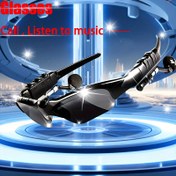 Resim 2'si 1 arada kablosuz akıllı kulaklık gözlük, USB Type-C şarj, çağrı ve müzik desteği, erkekler ve kızlar için şık moda gözlük 