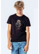 Resim Pubg Iskelet Skull Baskılı Unisex Çocuk Siyah T-Shirt 