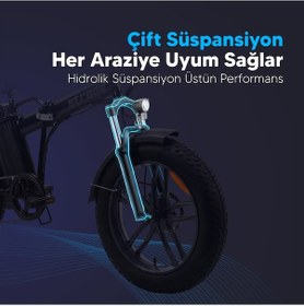 Resim Strada E-bro 20 Jant Elektrikli Bisiklet Kırmızı 
