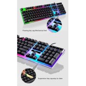 Resim Life Teknoloji Concord C-59 Gökkuşağı Nefes Efektli Aydınlatma Gaming Oyuncu Klavye Q Tr 