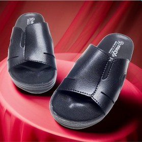 Resim Kadın 40 Numara Tokalı,ayarlanabilir,cırtlı.parlak Ev Ve Dışarı Terliği Siyah 