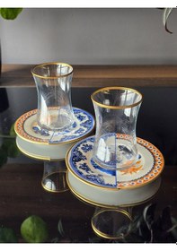 Resim Konyax Hybrıd1 2 Kişilik Çay Seti Renkli 