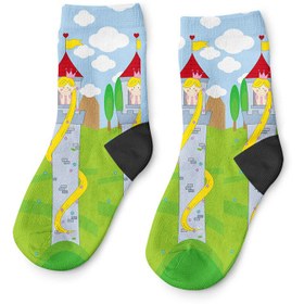 Resim Rapunzel Çocuk Çorap - 5-8Yaş 