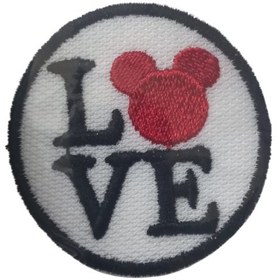 Resim Aplike Ütü İle Yapışan Love Pati Arma 4 cm 