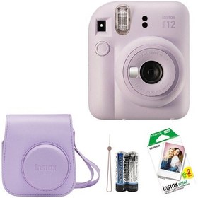 Resim Fujifilm Instax Mini 12 Fotoğraf Makinesi + Askı + Pil + Çanta + 20'li Film 