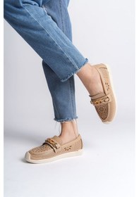 Resim Lızy Bağcıksız Ortopedik Rahat Taban Çiçek Desenli Kadın Babet Ayakkabı Ckt - Ten Ten 