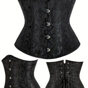 Resim Kadınlar için Vintage Fransız Saray Tarzı Korse Kemeri - Ön ve Arka Dantelli Tasarım, Nefes Alabilen Polyester-Spandex Karışımı, Duruş Destekli Bel Şekillendirici & Göbek Kontrolü, Sadece Elde Yıkama 
