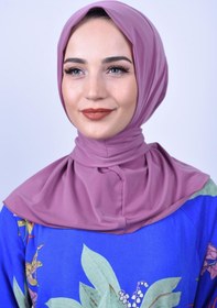 Resim Gültopu Eşarp & Şal Kadın Tesettür Çıtçıtlı Boyunluk Hijap Bone Şal - Gül Kurusu 