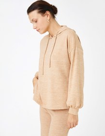 Resim Kapüşonlu Sweatshirt Uzun Kollu 