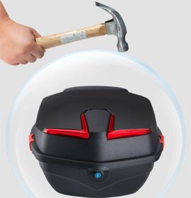 Resim GİZA MOTOR Motosiklet Arka Çanta 33 Lt Kapasite Metalik (Parlak) Nar Çiçeği 