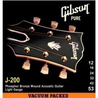Resim Gibson SAG-J200L Phosphor Bronze Akustik Gitar Teli (12-53) 