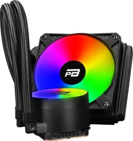 Resim POWERBOOST 120mm NOBLE 120 PB-LCS-YC120 RGB Sıvı Soğutmalı AM5-1700p İşlemci Fanı 