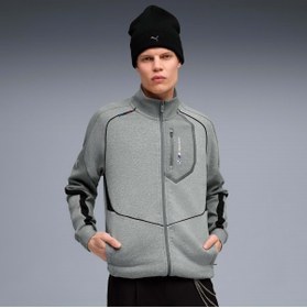 Resim Puma Bmw MMS Hoodie Fermuarlı Jacket 630616 Erkek Eşofman Üstü GRİ 