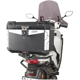 Resim GP Kompozit Universal 57 lt Alüminyum Motosiklet Çantası Gri 