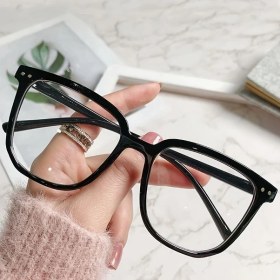 Resim Gateesat Siyah+şeffaf Yarım Çerçeve Kadın Yuvarlak Mavi Işık Blokajlı Gözlük 12+ 