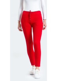Resim Slazenger POLL I Kadın Cepli Dar Paça Kırmızı Eşofman Altı 