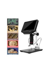 Resim Dijital 4mp Hdmı/usb 3d 7 İnc Ekran Dijital Mikroskop Kumandalı Lehimleme Tamir Hassas Görüntü Büyüteç Mikroskop 