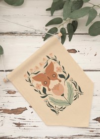 Resim Salon Duvar Dekoru, Pinterest Oda Dekoru, Boho Kanvas Flama Askılı Duvar Örtüsü Ve Süsü NO:502 - Renkli - 22 / 21 x 30 