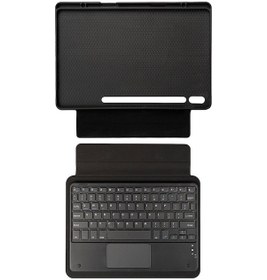 Resim Subutu Galaxy Tab S9 Uyumlu Border Keyboard Bluetooh Bağlantılı Standlı Klavyeli Ta Tablet Kılıfı 