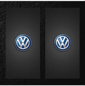 Resim Araç Kapı Direği Kaplama Folyosu Uv Baskılı 2'li Set-50x24 Vw 