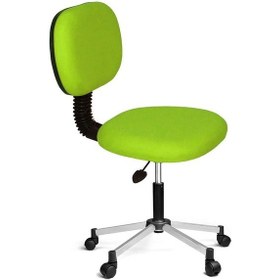 Resim Türksit Eko Kolçaksız Çalışma Koltuğu Metalik Gri Boyalı Ayak F,yeşil Yeşil 