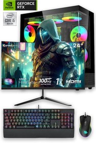 Resim IZOLY e-Vix Nona i5-12400F 32GB 256GB M.2 NVMe RTX 4060 Ti 8GB 24" Oyuncu Masaüstü Bilgisayarı 