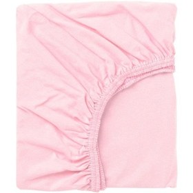 Resim 60x120 Cm Pamuklu Ve Lastikli Fittet Penye Bebek Çarşafı-pembe 
