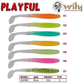Resim Wily Playful Silikon Yem 7.5 Cm 3.2 Gr 5 Li Pk Renk:7 