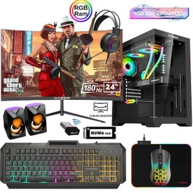 Resim Xaser XSR839 i5-12400F 16 GB 512 GB M.2 NVMe SSD 8 GB RTX4060 24" Free Dos Masaüstü Oyuncu Bilgisayarı 