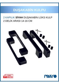 Resim Siyah Duşakabin Kulp 14-16 Cm Ayarlı Siyah 