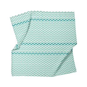 Resim Big Flower Mint Zigzag Müslin Bebek Örtüsü - 70x70cm 