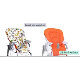 Resim Holmer Mama Sandalyesi Minderi & Kılıfı - Leke Tutmaz - Doğal - Max-t - Turuncu 