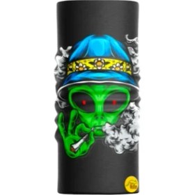 Resim Motobir Baf-Bandana Mavi Şapkalı Yeşil Uzaylı 