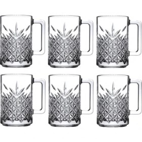 Resim DS LLC Ieg ™ 6'lı Kulplu Kristal Meşrubat Bardağı DSLLCRS-IEGK34 