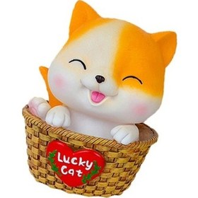 Resim Lijinxu Hayvan Şekli Kumbara Süsleri Hediye Ofis Masası Sarı 